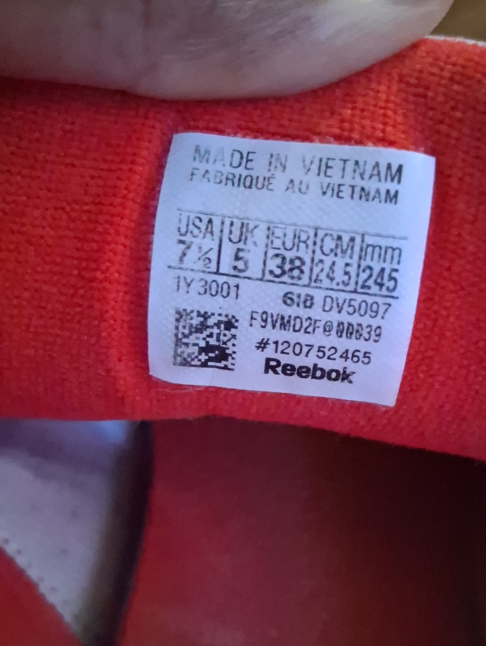 Reebok Red Lace-Up Sneakers - Picture 5 of 5